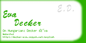 eva decker business card